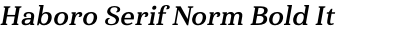 Haboro Serif Norm Bold It
